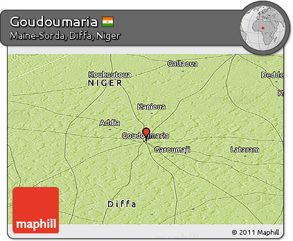 Physical Panoramic Map of Goudoumaria