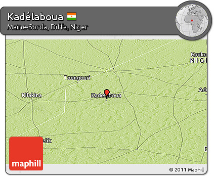Physical Panoramic Map of Kadélaboua