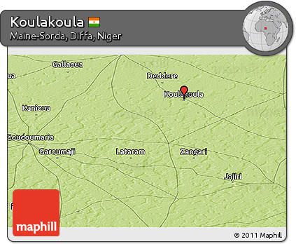 Physical Panoramic Map of Koulakoula