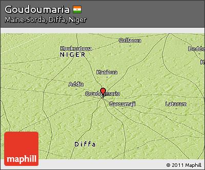 Physical Panoramic Map of Goudoumaria