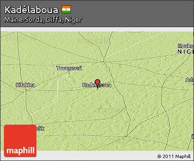Physical Panoramic Map of Kadélaboua