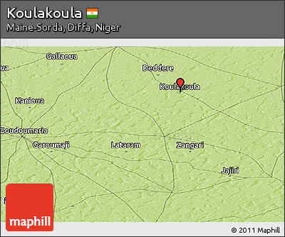 Physical Panoramic Map of Koulakoula