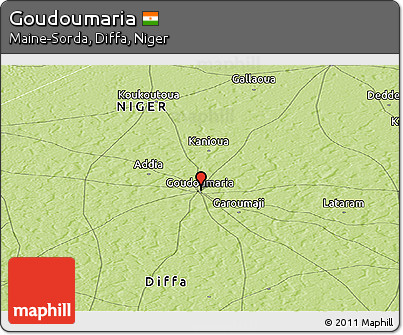 Physical Panoramic Map of Goudoumaria