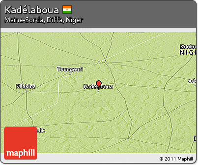 Physical Panoramic Map of Kadélaboua