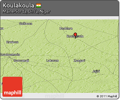 Physical Panoramic Map of Koulakoula