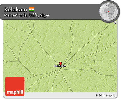 Physical 3D Map of Kélakam