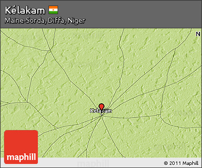 Physical 3D Map of Kélakam