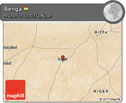 Satellite 3D Map of Benga