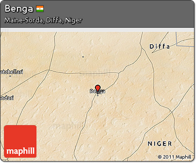Satellite 3D Map of Benga