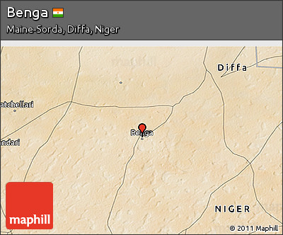 Satellite 3D Map of Benga