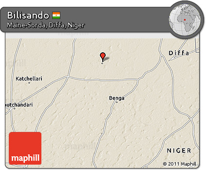 Shaded Relief 3D Map of Bilisando