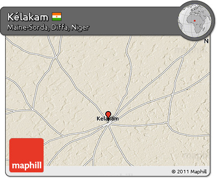 Shaded Relief 3D Map of Kélakam