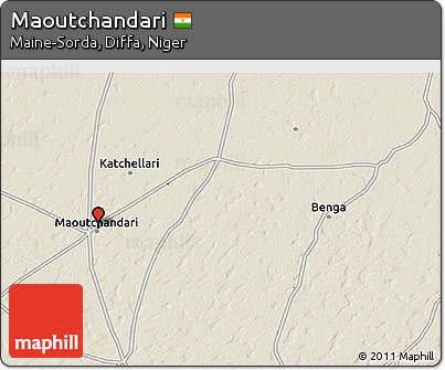 Shaded Relief 3D Map of Maoutchandari