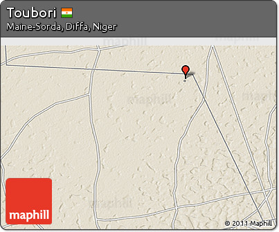 Shaded Relief 3D Map of Toubori