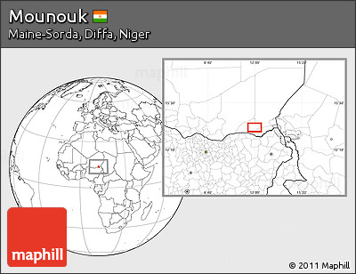 Blank Location Map of Mounouk