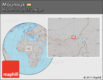Gray Location Map of Mounouk