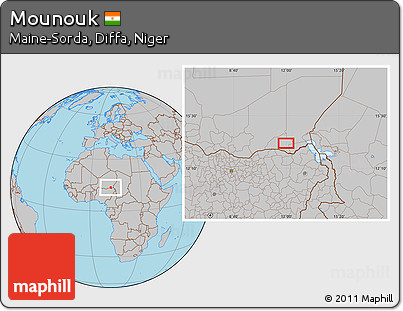 Gray Location Map of Mounouk