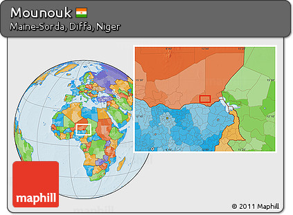 Political Location Map of Mounouk