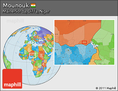 Political Location Map of Mounouk