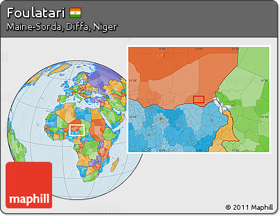 Political Location Map of Foulatari