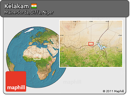 Satellite Location Map of Kélakam
