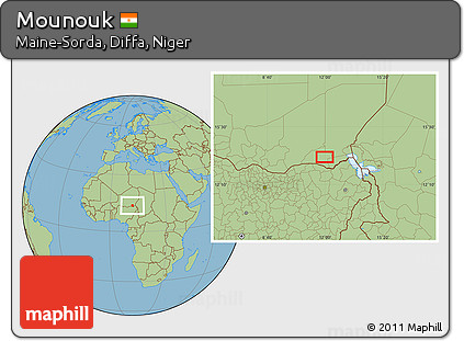Savanna Style Location Map of Mounouk