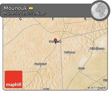 Satellite Map of Mounouk
