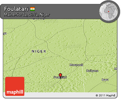Physical Panoramic Map of Foulatari