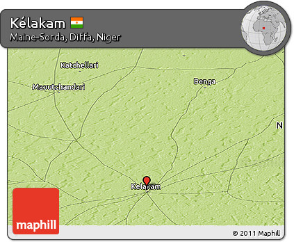 Physical Panoramic Map of Kélakam
