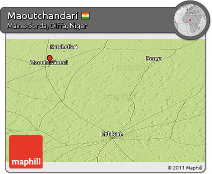 Physical Panoramic Map of Maoutchandari