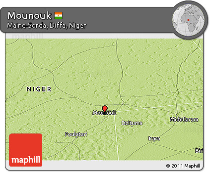Physical Panoramic Map of Mounouk