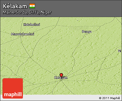 Physical Panoramic Map of Kélakam