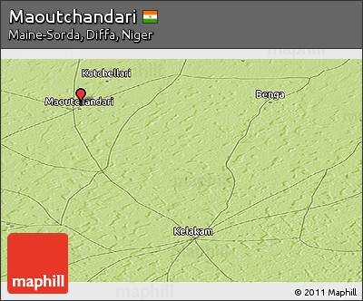 Physical Panoramic Map of Maoutchandari