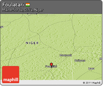 Physical Panoramic Map of Foulatari