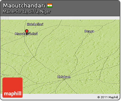 Physical Panoramic Map of Maoutchandari