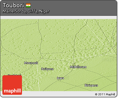 Physical Panoramic Map of Toubori