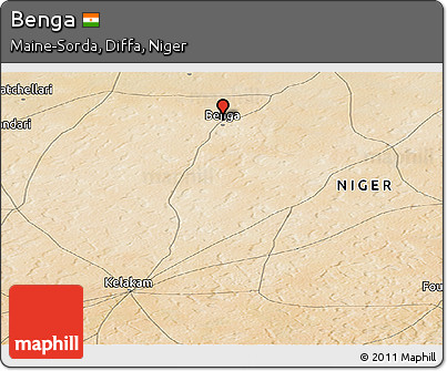 Satellite Panoramic Map of Benga