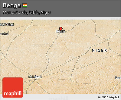 Satellite Panoramic Map of Benga