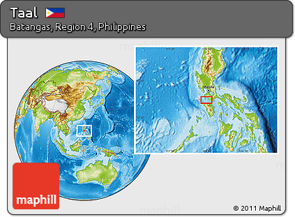 Physical Location Map of Taal