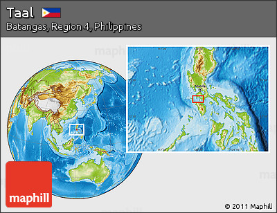 Physical Location Map of Taal