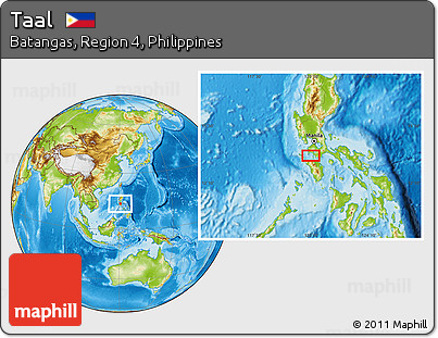 Physical Location Map of Taal