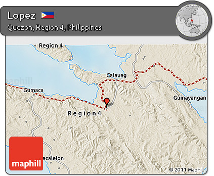 Shaded Relief 3D Map of Lopez