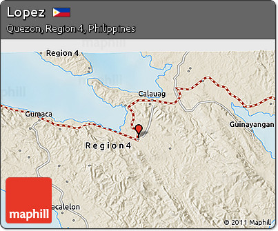 Shaded Relief 3D Map of Lopez