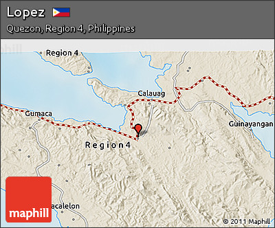 Shaded Relief 3D Map of Lopez