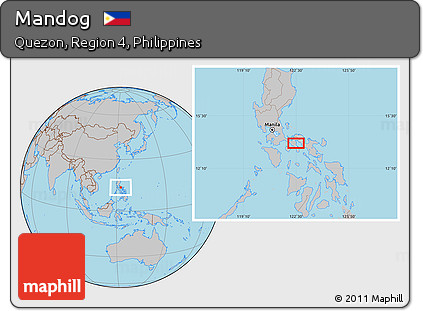 Gray Location Map of Mandog