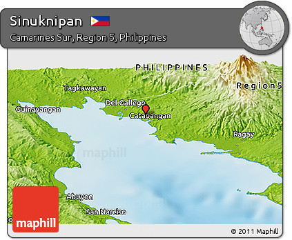 Physical Panoramic Map of Sinuknipan