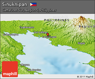 Physical Panoramic Map of Sinuknipan