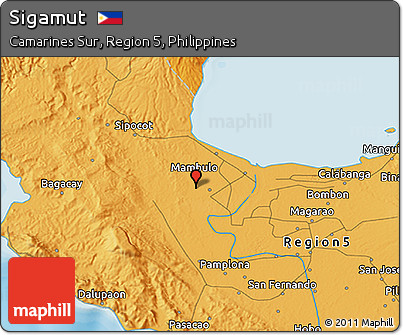 Political 3D Map of Sigamut