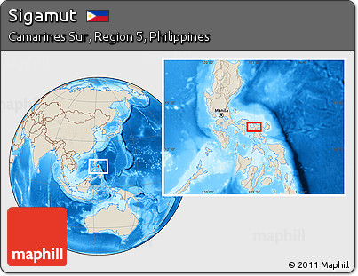 Shaded Relief Location Map of Sigamut