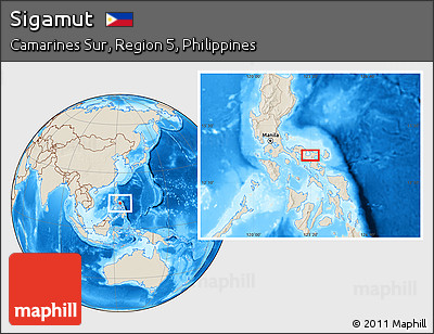 Shaded Relief Location Map of Sigamut